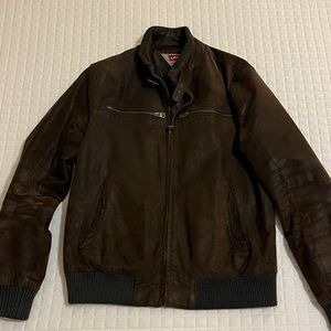 Levi Leather Bomber Jacket